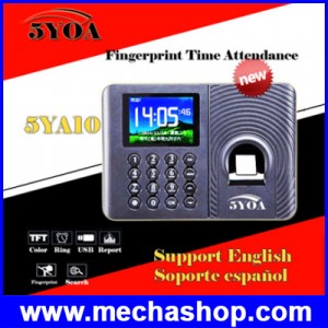 เครื่องสแกนลายนิ้วมือ สแกนนิ้วมือลงเวลา TFT 2.4inch Biometric Fingerprint Time Attendance Clock Recorder Employee