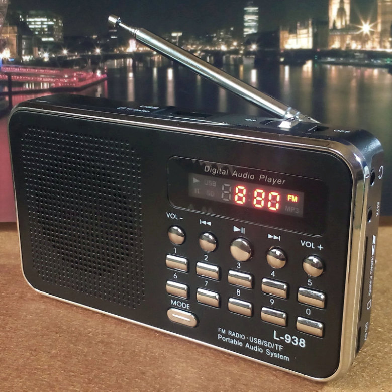 วิทยุ FM MP3 รุ่น L938 สีดำ