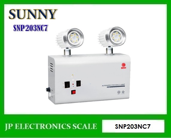 โคมไฟฉุกเฉิน LED Emergency Light 6โวลต์ กำลังสูง 3วัตต์ โครมไฟฟ้าแสงสว่างใช้หลอด LED ชนิดMR16  Sunny รุ่น SNP203NC7