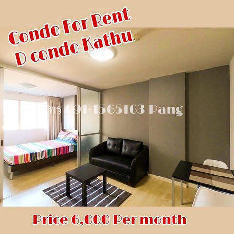 D condo Kathu For rent 6,000 ต่อเดือน ห้องสวยพร้อมอยู่